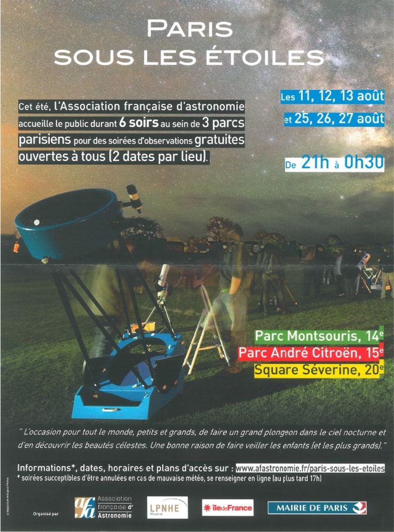 Paris sous les etoiles
